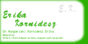 erika kornidesz business card